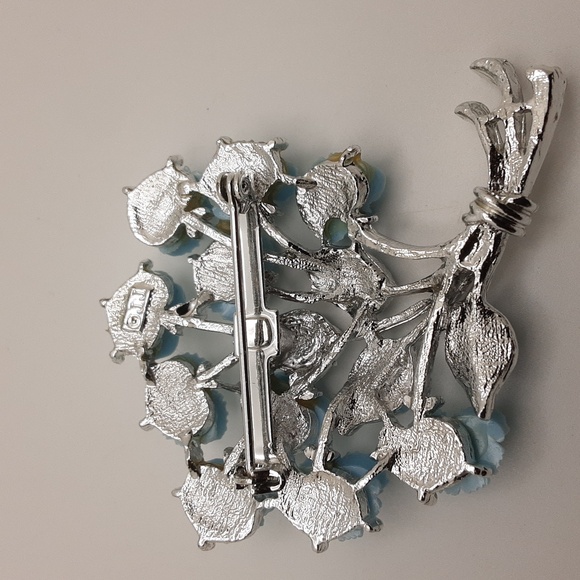 Vintage JJ Jonette Rose Brooch & Clip-On Earrings Set - Excellent Used C… - Picture 7 of 14